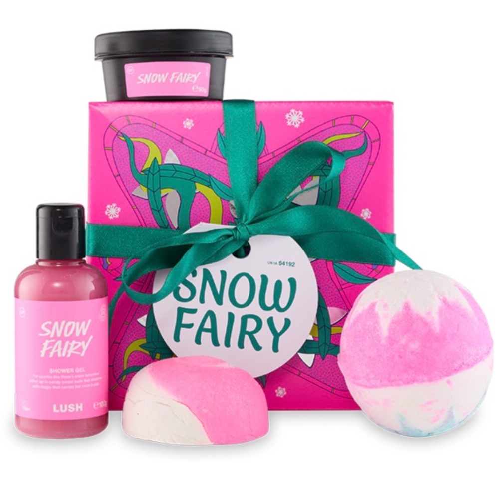 NEW Lush Snow Fairy 4pc Gift Set Bath Bubble Bar Shower Gel Lotion